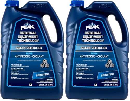 PEAK OET Extended Life Blue Concentrate Antifreeze/Coolant for Asian Vehicles, 1 Gal. (Pack of 2) - size: Concentrate (Pack of 2)
