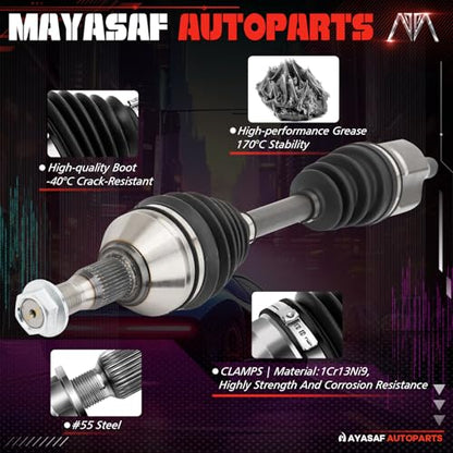 Front Left and Right CV Axle Shaft Assembly for Chevy Impala - size: 601250*1+601255*1
