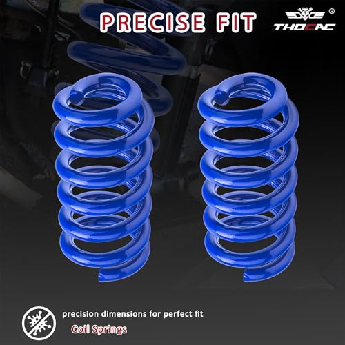 3'' Front Lowering Coil Springs Compatible with 1963-1987 Chevy C10 GMC C15 2WD, Bolt-On Powder Coated Drop Coils Front Suspension Kit (Blue) - color: blue, size: 1963-1987 C10 C15