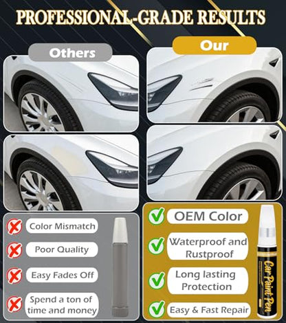Touch up Paint for Cars(Deep Blue Metallic PPSB) Tesla-Exact Match Scratch Repair Kit 2-In-1 Premium Car Paint Pen for Chips & Nicks - color: Blue Metallic