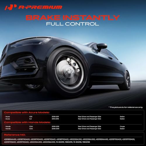 A-Premium Rear Left and Right Side Disc Brake Caliper With Bracket - style: Rear Driver and Passenger Side