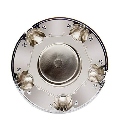 B4B BANG 4 BUCK 4 Packs 7" Center Cap with 5-Lug Steel Wheel Chrome for Ford 1997-2003 F150 F-150 97-02 Expedition - size: 4Pcs