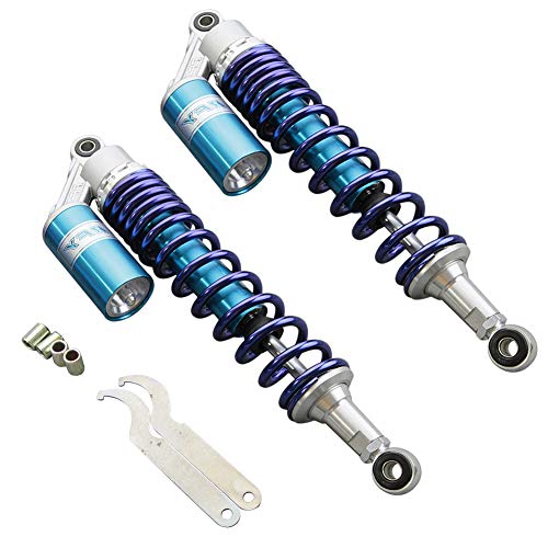 15.7" Motorcycle Air Shock Absorbers,ATV Shock Absorbers for HONDA - color: Blue, size: 400MM