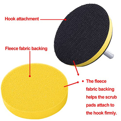 SIQUK 13 Pieces Buffing Pads 5 Inch Car Polishing Pad Kit Foam Polish Pads Wax Buffer Polisher Attachment for Drill - size: 5 Inch