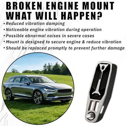 Engine Torque Strut Mount Compatible with 2016-2023 Volvo XC90, 2019-2023 V60/S60, 2017-2021 S90/V90, 2018-2021 XC60 2.0L L4 Turbo Engine, Replaces OE A70013 & 31682684, Durable Motor Mount (1pcs) - size: Volvo XC90 2016-2023