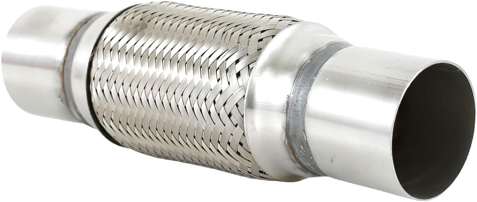 2" X 6" /10" Universal Stainless Steel Exhaust Flex Pipe,Double Braid Exhaust Flex Tube For Heavy Duty and Cars - size: 2”X6"/10"