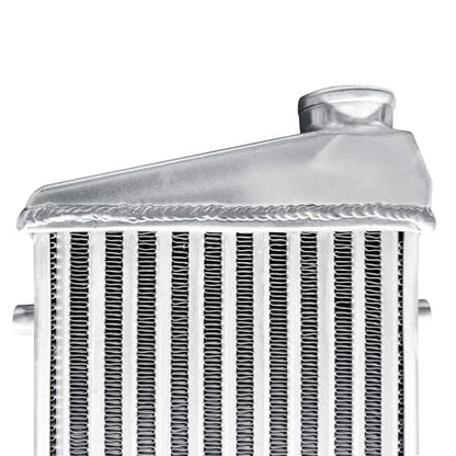 Universal Intercooler 28''x10''x2.7" Front Mount Intercooler 2.2'' Inlet and Outlet Aluminum Turbo Intercooler Direct Replacement for Any Turbo Charger system - size: 28''x10''x2.7" 2.2''
