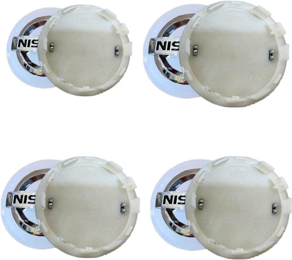 NIZMA 4 Pieces 54mm Silver Car Refitting Wheel Center Hub Caps Cover Emblems Badge (Silver 54MM)