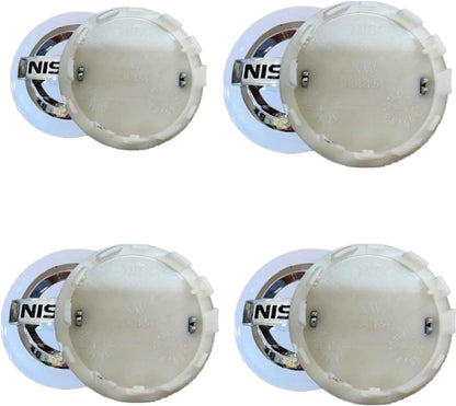 NIZMA 4 Pieces 54mm Silver Car Refitting Wheel Center Hub Caps Cover Emblems Badge (Silver 54MM)