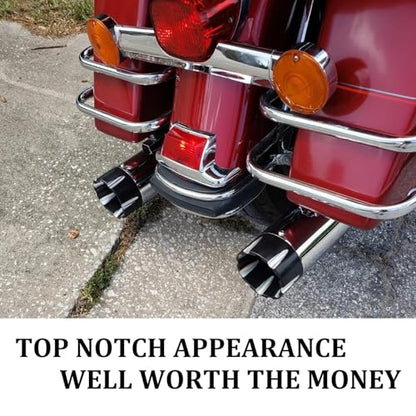 SHARKROAD 4" Slip On Mufflers for 2014-UP Indian Partial Models - color: 4" Chrome