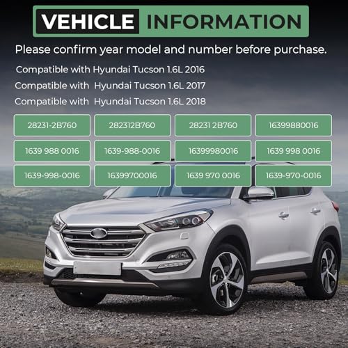 For 282312B760 Turbocharger Repair kits Turbo Charger W/Gaskets Compatible with Hyundai Tucson 1.6L 2016-2018 Replacement For 16399880016 1639-988-0016 28231 2B760