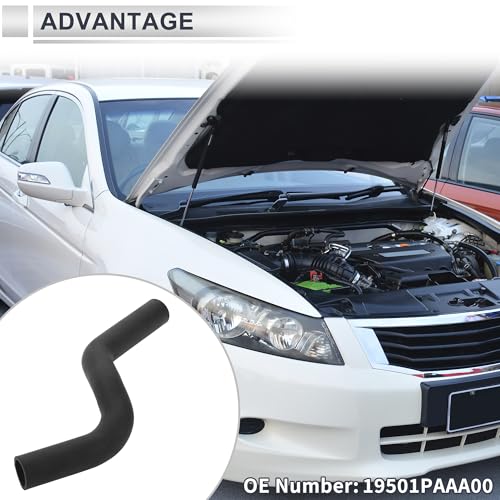 Upper Radiator Coolant Hose for Honda Accord 2.3L 1998-2002 Good Sealing Water Hose Pipe No.19501PAAA00 Rubber 1 Pc