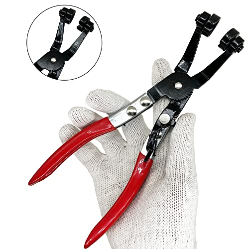 3Pcs Hose Clamp Pliers Kit, Long Reach Wire Spring Clamp Remover for Automotive Coolant Radiator Heater and Water Hose with Band Flat or Large Clamps
