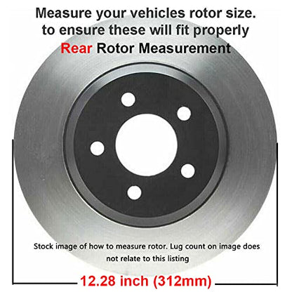 Detroit Axle - Brake Kit for 2003-2009 Toyota 4Runner Lexus GX470 - size: 10PR1100034/kit