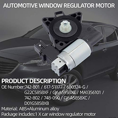 Dasbecan Front Left & Rear Right Window Lift Motor Compatible with Mazda - size: Left