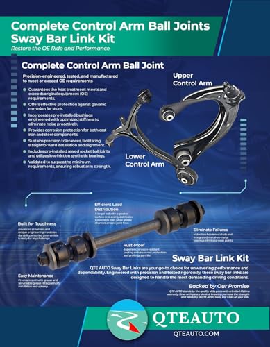 PM Auto Front Left Lower Control Arm Ball Joint Compatible With 2001-2004 Ford Escape