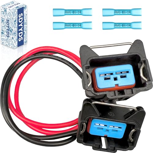 2Pcs 4U2Z-14S411-DA Radiator Fan Motor Connector Wiring Harness Compatible with Ford Contour/Focus/GT & Mercury Cougar/Mystique 1995-2010 Replaces F8RZ-8C607-GC, S-827