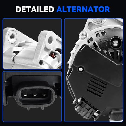 11258N Alternator L4 2.5L Compatible with 2007-2013 Nissan Altima, 2007-2012 Sentra, 2011-2013 Rogue, 2014 2015 Rogue Select 110Amp, 400-40102 AL2407X 23100-JA02A AVA0074 TG12C032 - size: 11258N