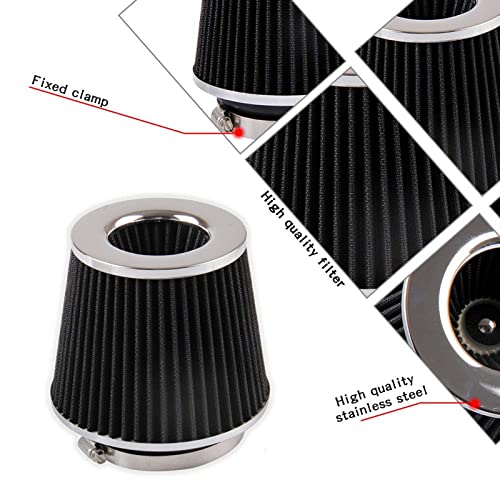 RYANSTAR Universal Clamp On Air Intake Filter 3/3.5/4 Inch Washable