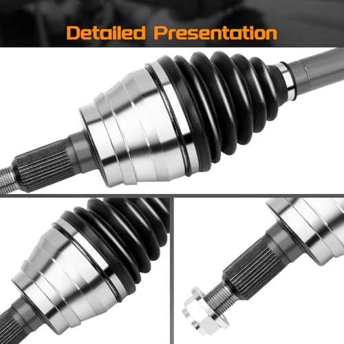 Front CV Axle Shaft Assembly Pair for Chevy Silverado 1999-2010