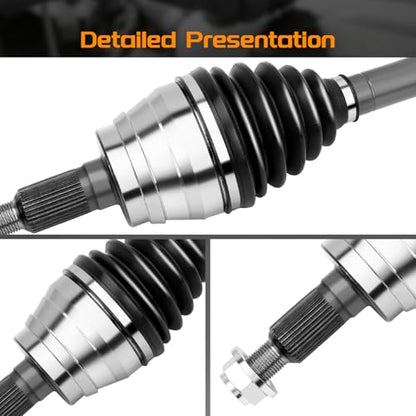 Front CV Axle Shaft Assembly Pair for Chevy Silverado 1999-2010
