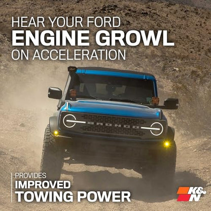 K&N Cold Air Intake System: High-Flow Air Filter, Increase Performance & Towing: Compatible with 2021-2024 FORD: Bronco, 63-2619