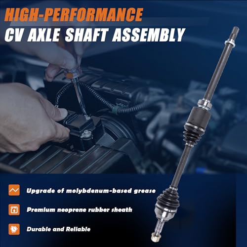 KUIPERAUTO Front Right CV Axle Shaft Assembly 666264 Compatible with Nissan Altima 2007-2013 Compatible with Rogue 2008-2013 Compatible with Rogue Select 2014-2015 - style: Front Passenger Side