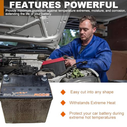 Titanium Adhesive Backed exhaust heat shield 16'' X 47'' for wall behind grill 2500 Degrees High Temp Protection Material Thermal Barrier Blanket Mat - size: 16'' X 47''