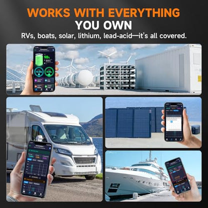 2026 Bluetooth Battery Monitor with 600A Smart Shunt FOXWELL BT630, Track Volt/Amp/Watt/Capacity, 8 Protection Alarms, for LiFePO4/Lithium/RV/Solar/Marine/Off-Grid, Extend Battery Life, Easy Install
