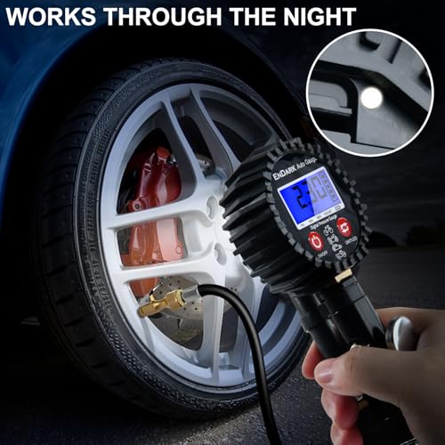 ENDARK Digital Tire Pressure Gauge with Inflator for Air Compressor - color: Black