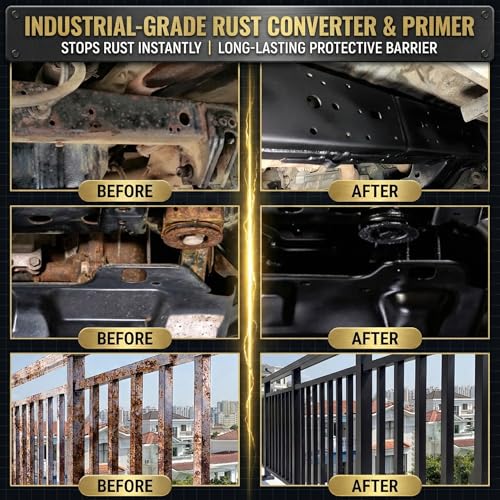 2 in 1 Rust Converter & Metal Primer, 35 oz Black Rust Reformer Paint for Metal, Trailer, Truck Frame, Car Chassis, Ultra Rust Encapsulator & Inhibitor, Heat Resistance Rust Neutralizer & Conversion - size: 35 Fl Oz (Pack of 1)