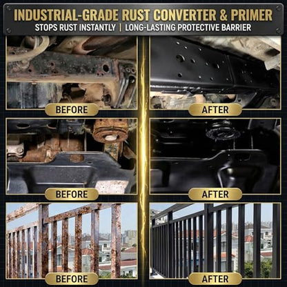 2 in 1 Rust Converter & Metal Primer, 35 oz Black Rust Reformer Paint for Metal, Trailer, Truck Frame, Car Chassis, Ultra Rust Encapsulator & Inhibitor, Heat Resistance Rust Neutralizer & Conversion - size: 35 Fl Oz (Pack of 1)