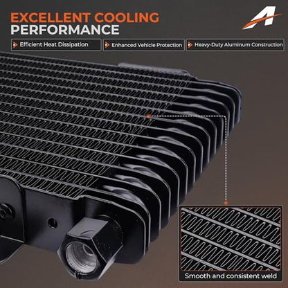 40k Transmission Cooler Kit LPD47391, Heavy Duty 40,000 GVW Low Pressure Drop Oil Cooler, Brazed Aluminum Trans Cooler Compatible with Tru-Cool 40k for Trucks, RVs & Towing Vehicles (Black) - color: Black