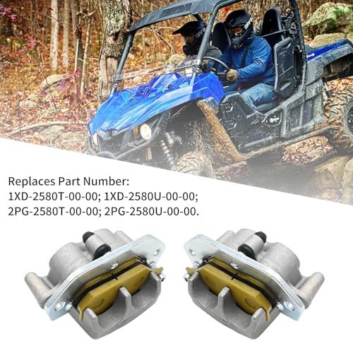 Front Brake Caliper Replacement for Yamaha Viking 700 2014-2022 Replacement for Wolverine X2 X4 700 850 2014-2022, Replaces 1XD-2580U-00-00 2PG-2580T-00-00 2PG-2580U-00-00