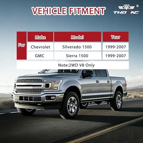 2" Front Drop Coil Spring Lowering Kit for 1999-2007 Chevy Silverado/GMC Sierra 1500 (2WD V8 Only), Black - color: black, size: 1999-2007 Silverado/Sierra 1500 2''Drop