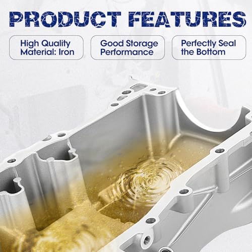 Upper Engine Oil Pan Sump with Drain Plug for 2009-2019 Toyota Corolla - size: 264-628