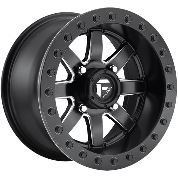 Fuel UTV D938 15X7 4X156 MT-BLK-MIL 38MM - D9381570A554 - color: MATTE BLACK MILLED, size: 15X7,4X156,38mm