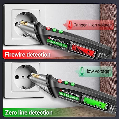 ANENG Multimeter Tester,Non Contact Voltage Tester,Amp Ohm Volt Meter,Voice Broadcast Voltage Tester Pen,Measures Current, AC/DC Voltage,Capacitance, Resistance, Continuity Diodes Electrical Tools