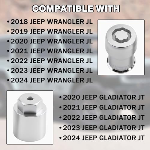Wheel Lock Lug Nuts 82215711 Fit for Jeep 2018-2024 Wrangler Gladiator