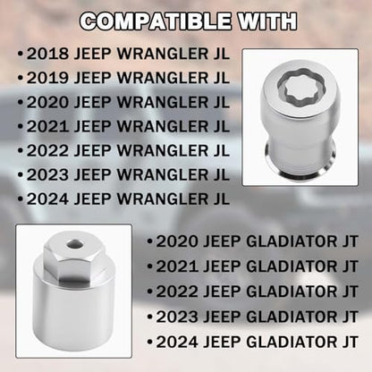 Wheel Lock Lug Nuts 82215711 Fit for Jeep 2018-2024 Wrangler Gladiator