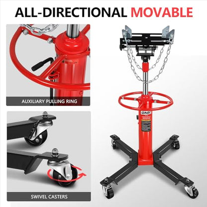 DNA Motoring Hydraulic Transmission Jack - 1/2 Ton 1100 lbs Capacity High Lift Telescoping Floor Jack Stand,33"-70" Lifting Range,TOOLS-00320 - style: 1/2 Ton