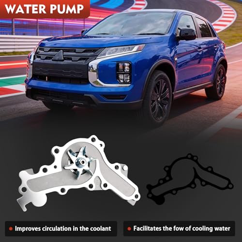 Engine Timing Belt Kit with Water Pump Compatible with Mitsubishi Outlander - size: ZSD-004