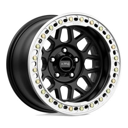 KMC Wheels KM23578550700 Grenade Crawl Beadlock KM235 17X8.5 5X5.0 S-BLK 00MM - color: SATIN BLACK, size: 17X8.5, 5X5.0, 4.75, 0mm