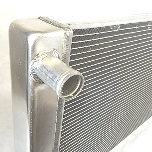 JSD G169 2 Row Single Pass Aluminum Racing Radiator Overall 31" x19" x3" Compatible with Chevy GM SBC BBC - size: 31" x19" x3"