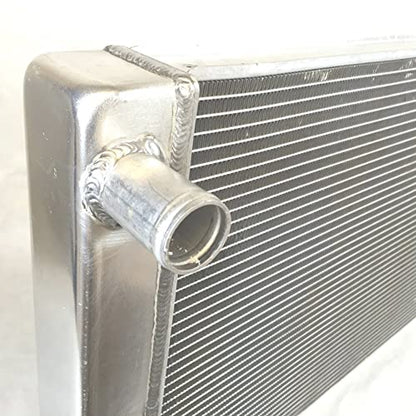 JSD G169 2 Row Single Pass Aluminum Racing Radiator Overall 31" x19" x3" Compatible with Chevy GM SBC BBC - size: 31" x19" x3"