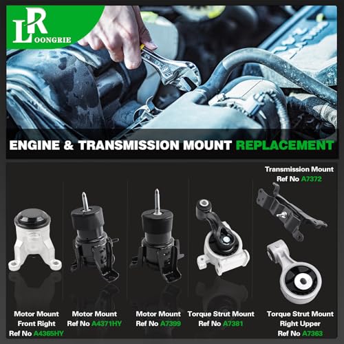 Engine Motor Mount and Transmission Mount Compatible with Murano 2009-2014 - size: A7399 A4365HY A7381 A4371HY A7372 A7363
