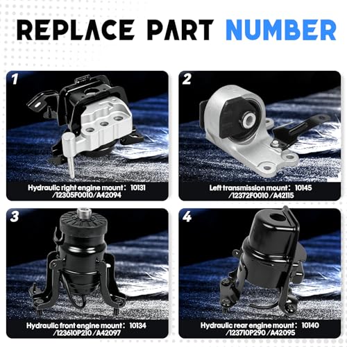 Engine Motor Mount Compatible with Toyota Camry 2018-2022 L4-2.5L Engine, Repelace#10140 123710P290 A42095, 10134 123610P210 A42097, 10131 12305F0010 A42094, 10145 12372F0010 A42115 - size: 2018-2022 Toyota Camry 2.5L