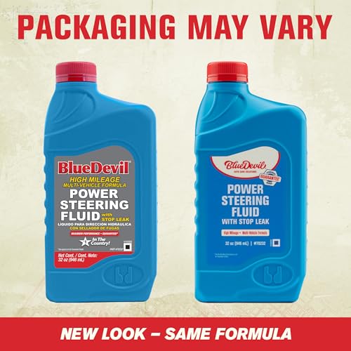 BlueDevil Products Power Steering Fluid w/Stop Leak - 1 Quart (Pack of 6) - size: 1 Quart, style: 6 Pack
