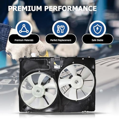 WFLNHB Engine Radiator Cooling Fan Assembly Replacement for Toyota Sienna 3.5L V6 2007-2010