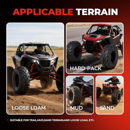 ATV UTV Tires 22x7-11,6-Ply Tubeless Tires,Directional,Set of 2 - size: 22x7-11